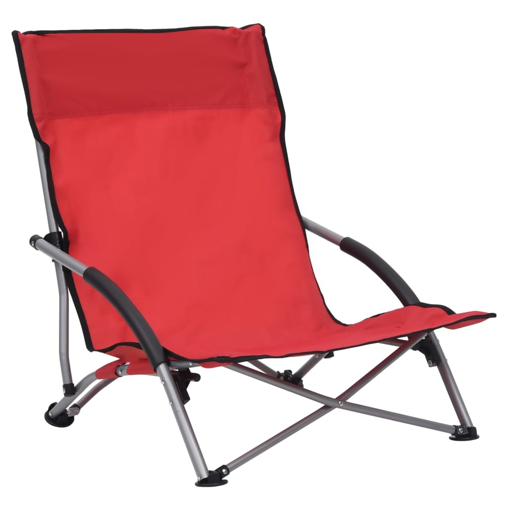 8720286137017_g_en_hd_1 vidaXL Folding Beach Chairs 2 pcs Red Fabric - Image 2