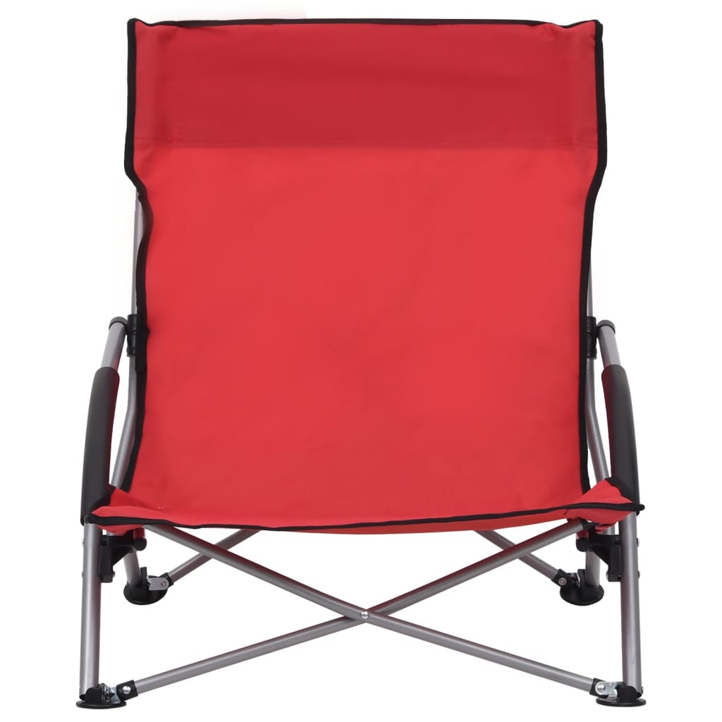 8720286137017_g_en_hd_2 vidaXL Folding Beach Chairs 2 pcs Red Fabric - Image 3