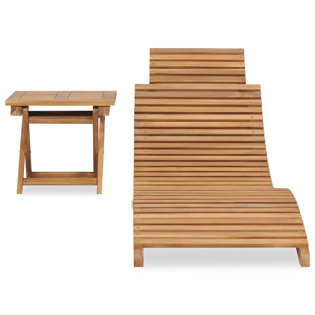 8720286137222_g_en_hd_1 vidaXL Folding Sun Lounger with Table Solid Teak Wood - Image 2