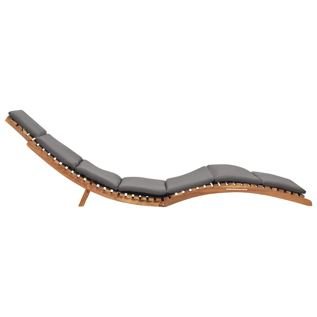 8720286137246_g_en_hd_2 vidaXL Folding Sun Lounger with Dark Grey Cushion Solid Teak Wood - Image 3