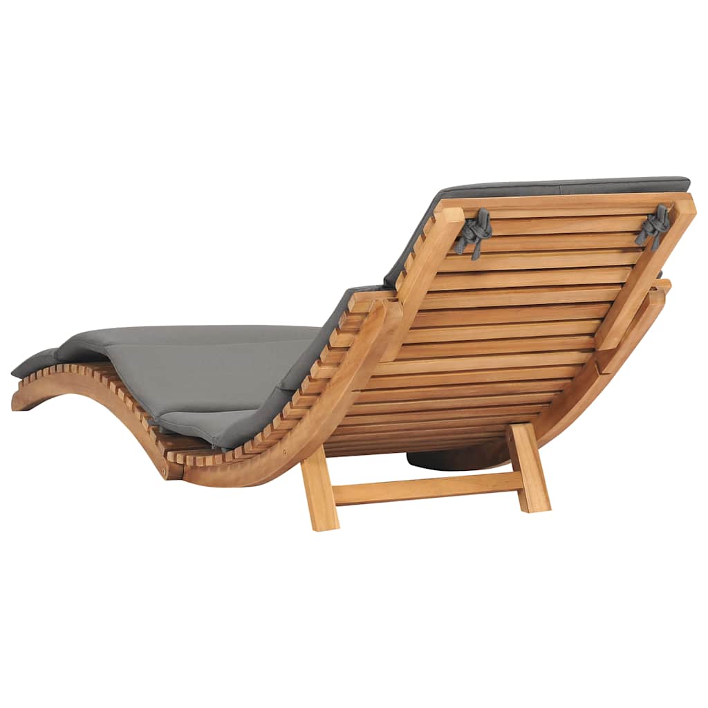 8720286137246_g_en_hd_3 vidaXL Folding Sun Lounger with Dark Grey Cushion Solid Teak Wood - Image 4