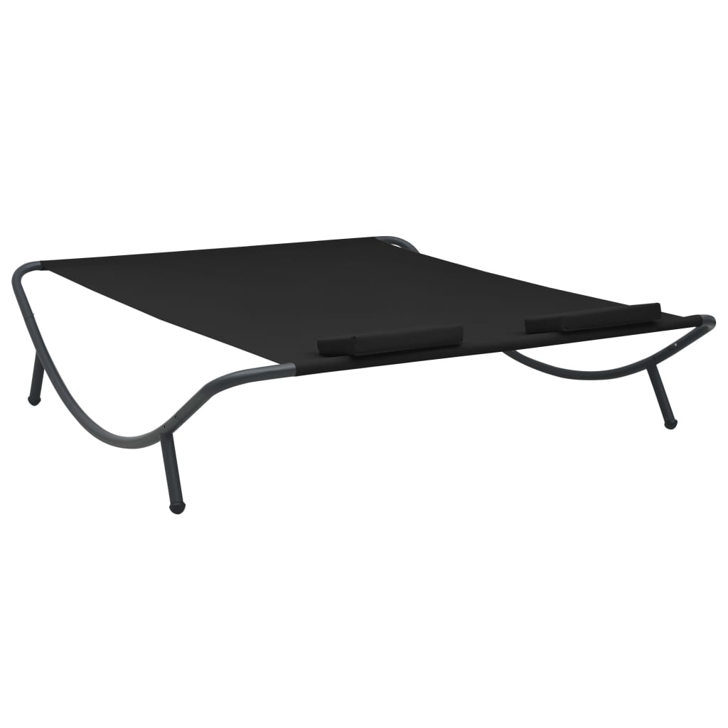 8720286137567_g_en_hd_3 vidaXL Outdoor Lounge Bed Fabric Black - Image 4