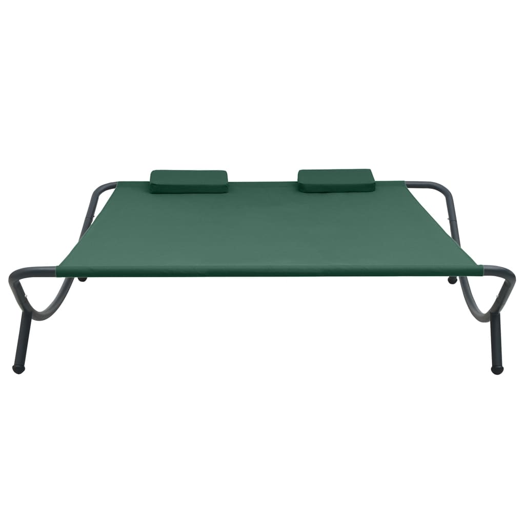 8720286137574_g_en_hd_1 vidaXL Outdoor Lounge Bed Fabric Green - Image 2