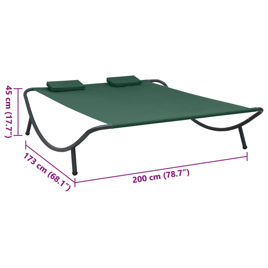 8720286137574_g_en_hd_6 vidaXL Outdoor Lounge Bed Fabric Green - Image 7