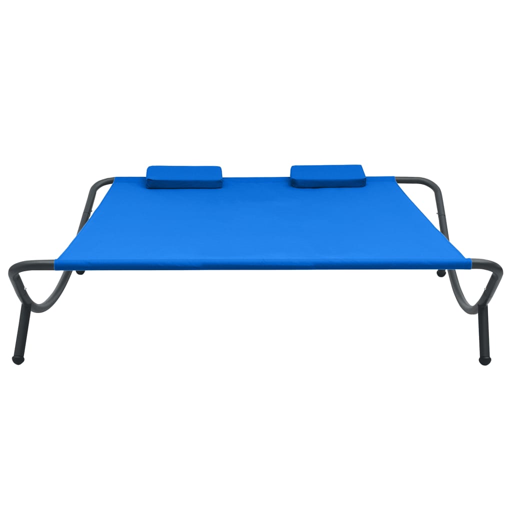 8720286137581_g_en_hd_1 vidaXL Outdoor Lounge Bed Fabric Blue - Image 2