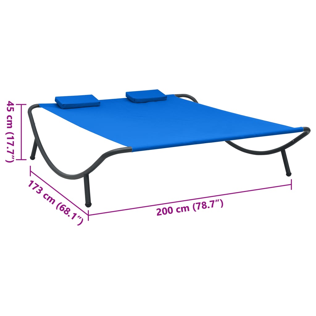 8720286137581_g_en_hd_6 vidaXL Outdoor Lounge Bed Fabric Blue - Image 7