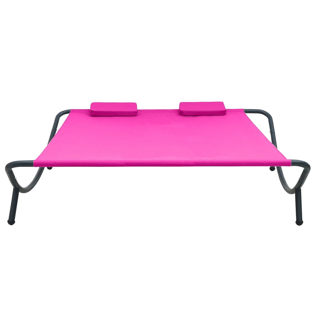 8720286137598_g_en_hd_1 vidaXL Outdoor Lounge Bed Fabric Pink - Image 2