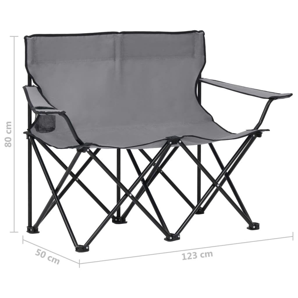 8720286137673_g_en_hd_7 vidaXL 2-Seater Foldable Camping Chair Steel and Fabric Grey - Image 8