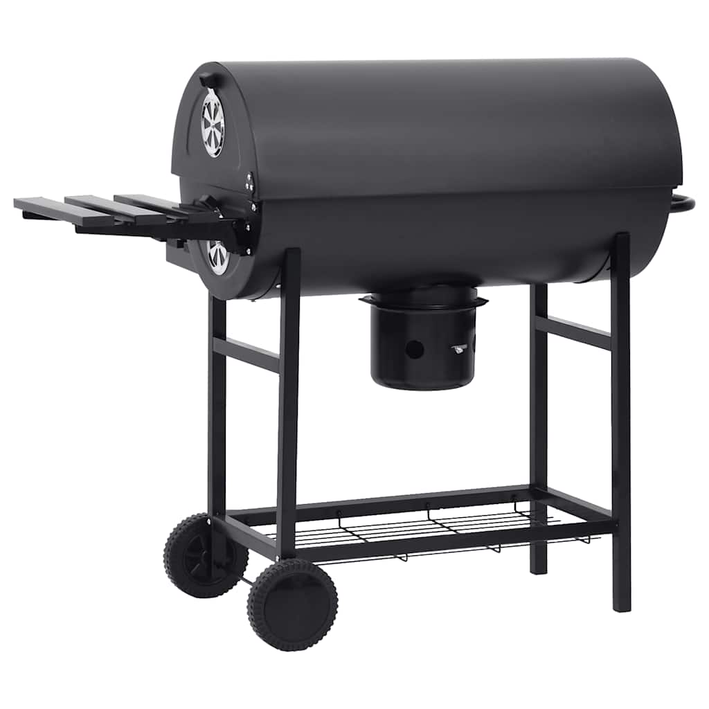 8720286139639_g_en_hd_4 vidaXL Barrel Grill with Wheels and Shelves Black Steel 115x85x95 cm - Image 5