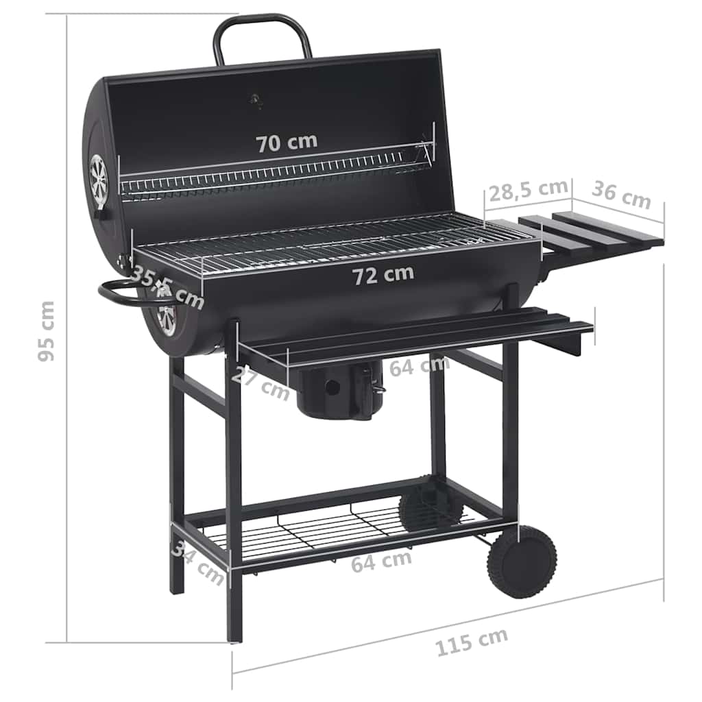 8720286139639_g_en_hd_9 vidaXL Barrel Grill with Wheels and Shelves Black Steel 115x85x95 cm - Image 10