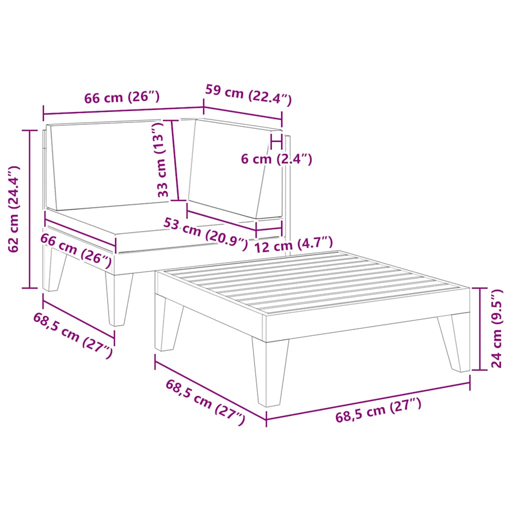 8720286142837_g_en_hd_5 vidaXL 2 Piece Garden Lounge Set with Cushions Solid Acacia Wood - Image 7