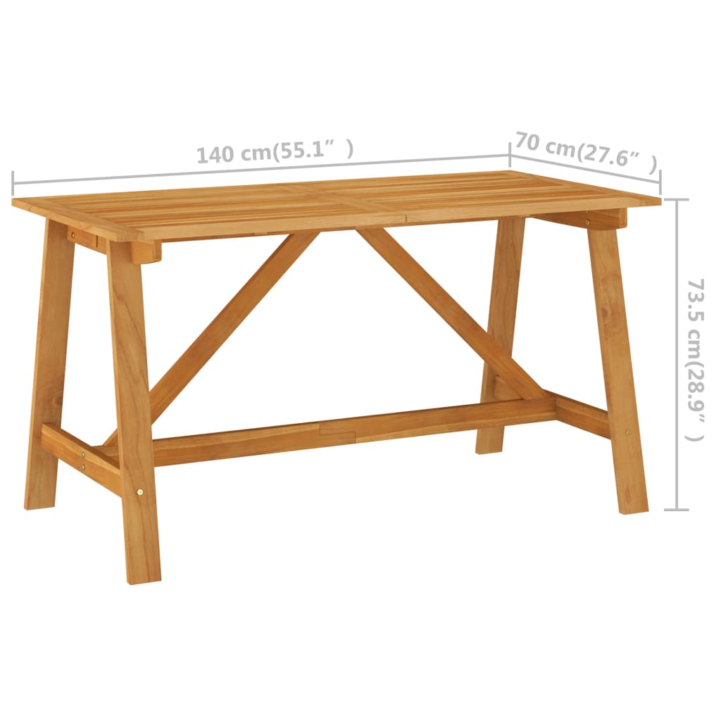 8720286143391_g_en_hd_5 vidaXL Garden Dining Table 140x70x73.5 cm Solid Acacia Wood - Image 6