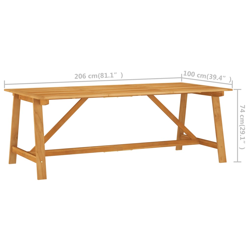 8720286143407_g_en_hd_5 vidaXL Garden Dining Table 206x100x74 cm Solid Acacia Wood - Image 6