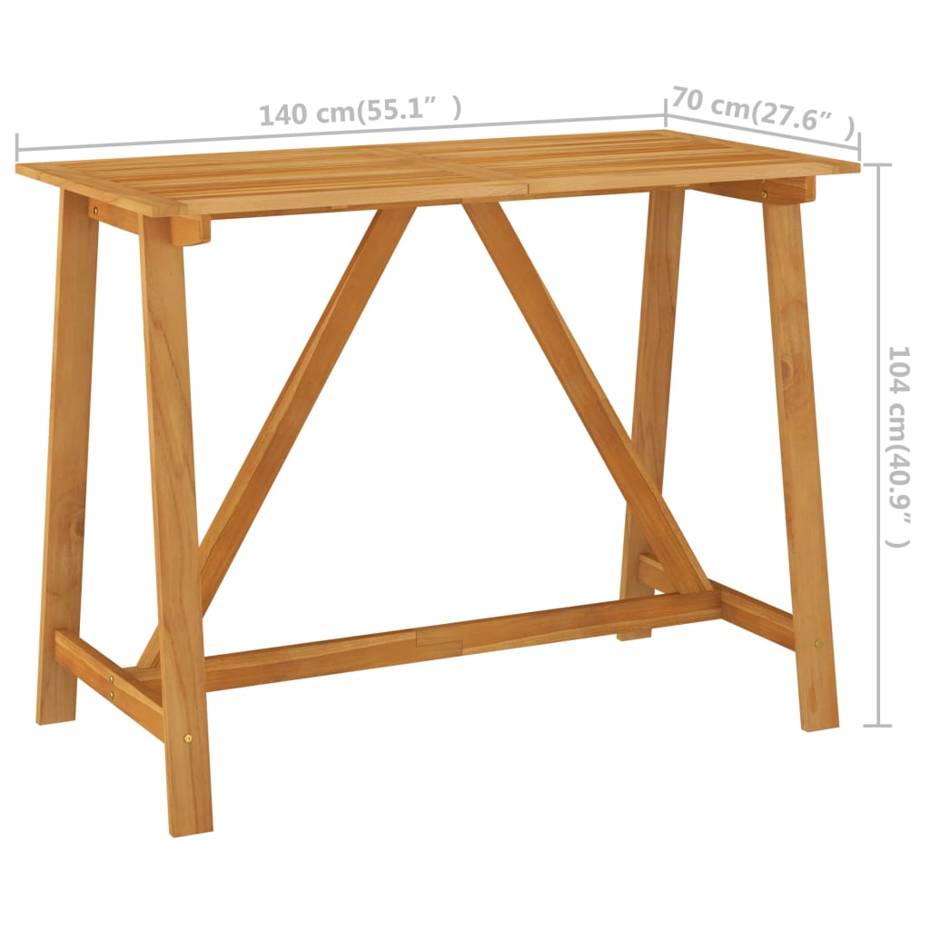 8720286143421_g_en_hd_5 vidaXL Garden Bar Table 140x70x104 cm Solid Acacia Wood - Image 6