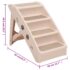vidaXL Folding Dog Stairs Cream 62x40x49.5 cm - Image 9