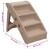 vidaXL Folding Dog Stairs Brown 62x40x49.5 cm - Image 9