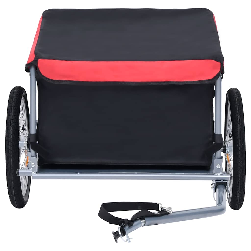 8720286144817_g_en_hd_1 vidaXL Bike Trailer Black and Red 65 kg - Image 2