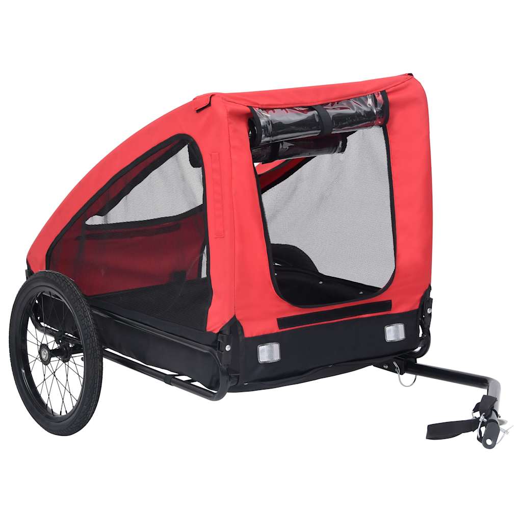 8720286144879_g_en_hd_1 vidaXL Pet Bike Trailer Red and Black - Image 2