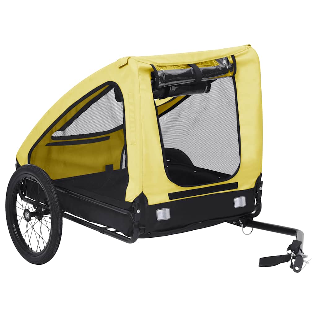 8720286144893_g_en_hd_1 vidaXL Pet Bike Trailer Yellow and Black - Image 2