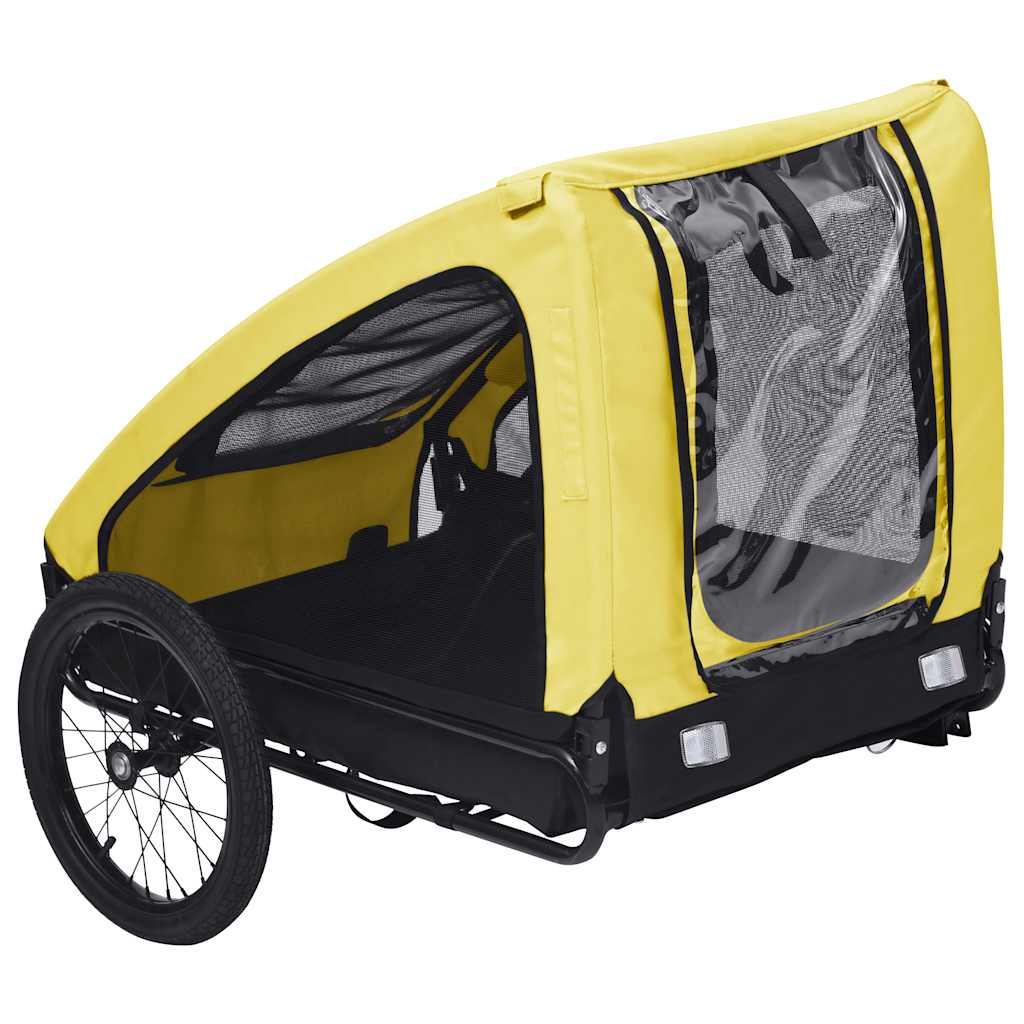 8720286144893_g_en_hd_4 vidaXL Pet Bike Trailer Yellow and Black - Image 5