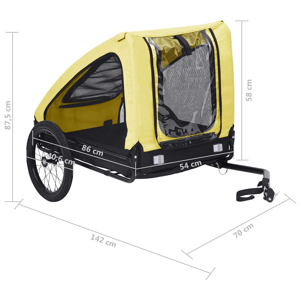8720286144893_g_en_hd_8 vidaXL Pet Bike Trailer Yellow and Black - Image 9