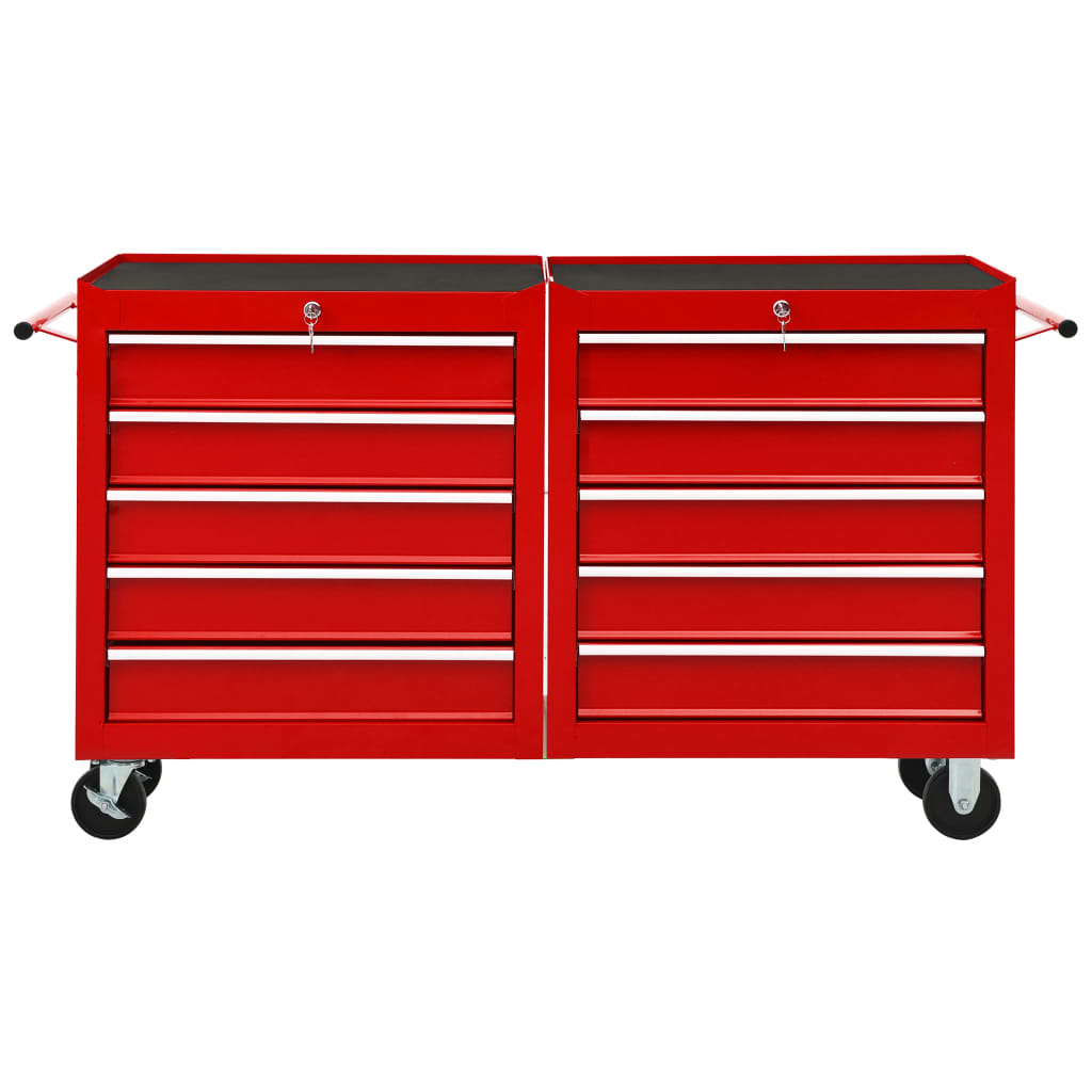 8720286144961_g_en_hd_2 vidaXL Tool Trolley with 10 Drawers Steel Red - Image 3
