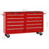 vidaXL Tool Trolley with 10 Drawers Steel Red - Image 9