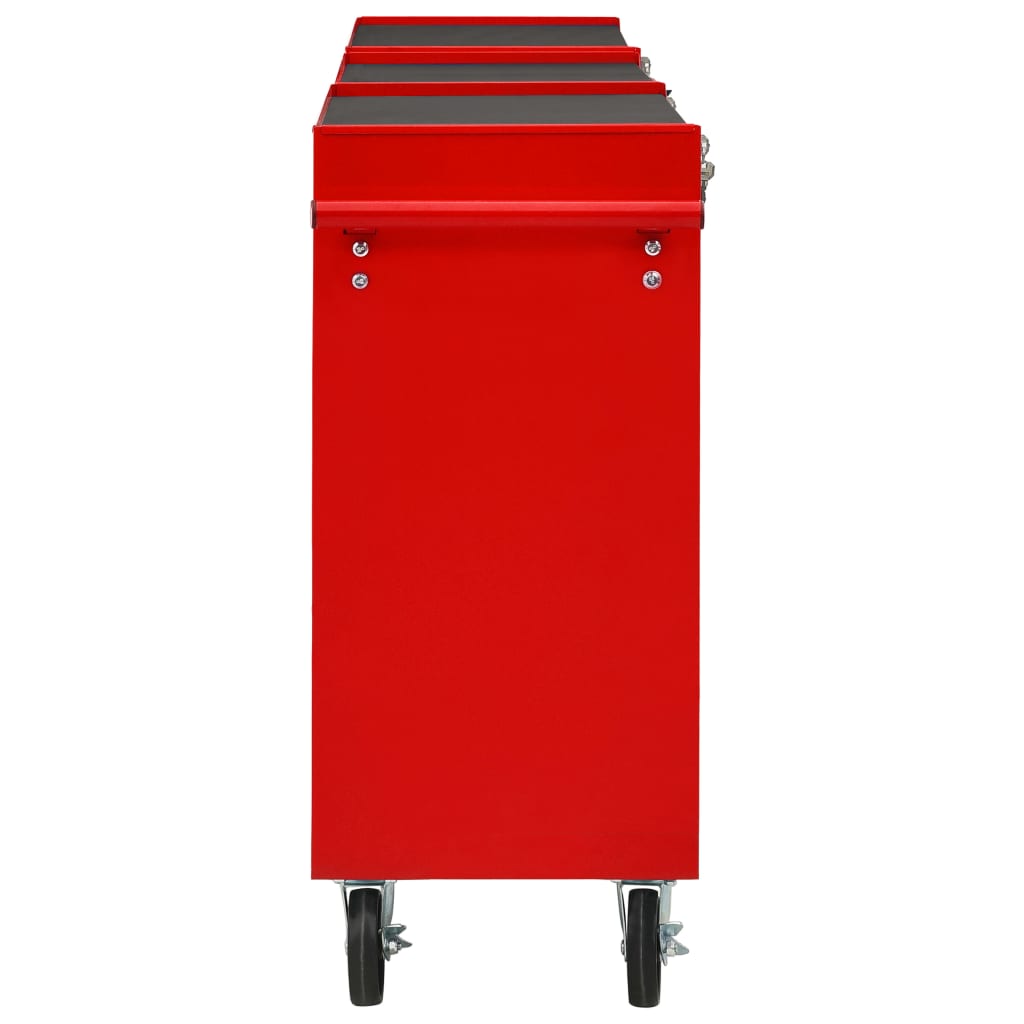 8720286145029_g_en_hd_3 vidaXL Tool Trolley with 15 Drawers Steel Red - Image 4