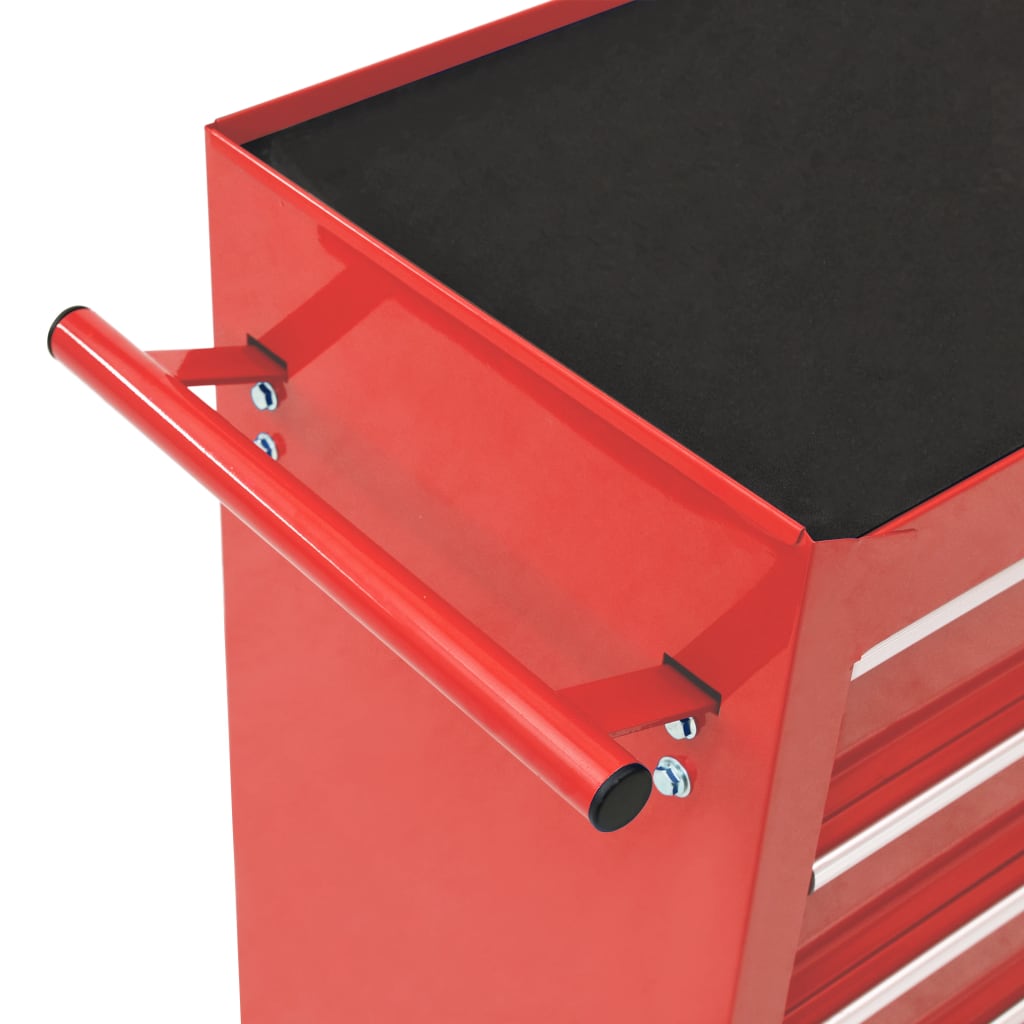 8720286145029_g_en_hd_4 vidaXL Tool Trolley with 15 Drawers Steel Red - Image 5