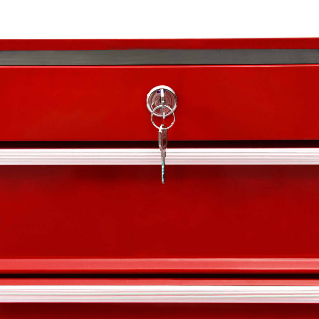 8720286145029_g_en_hd_5 vidaXL Tool Trolley with 15 Drawers Steel Red - Image 6
