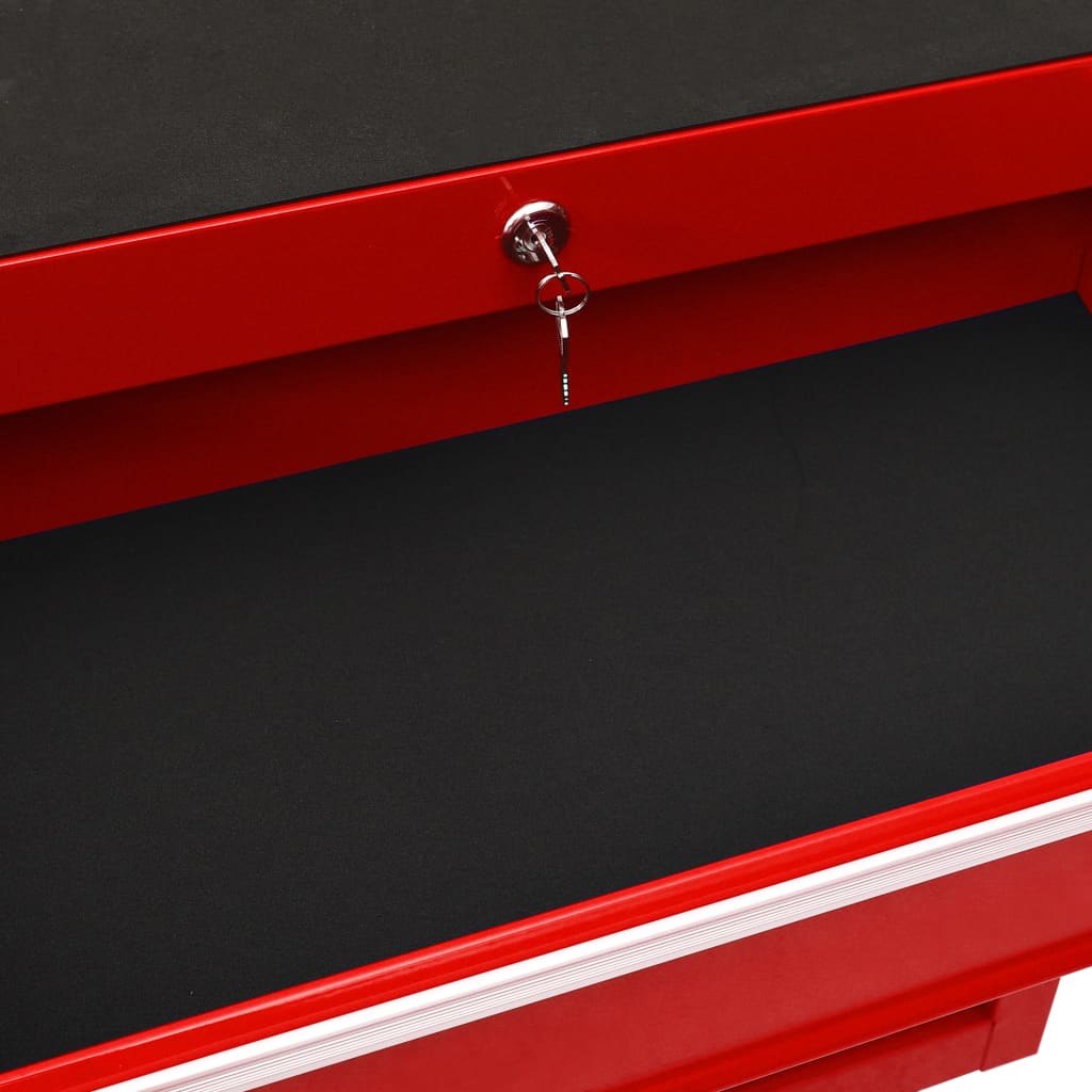 8720286145029_g_en_hd_6 vidaXL Tool Trolley with 15 Drawers Steel Red - Image 7