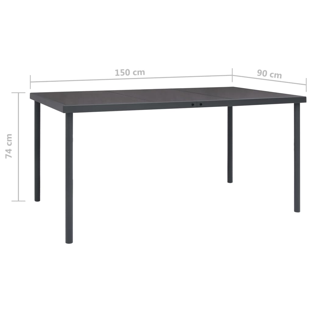 8720286146255_g_en_hd_5 vidaXL Outdoor Dining Table Anthracite 150x90x74 cm Steel - Image 6