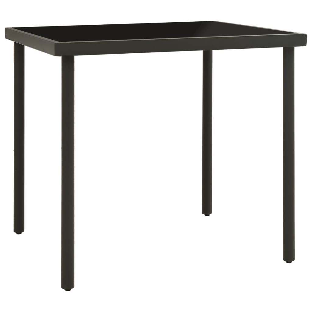 8720286146309_a_en_hd_1 vidaXL Outdoor Dining Table Anthracite 80x80x72 cm Glass and Steel - Image 1