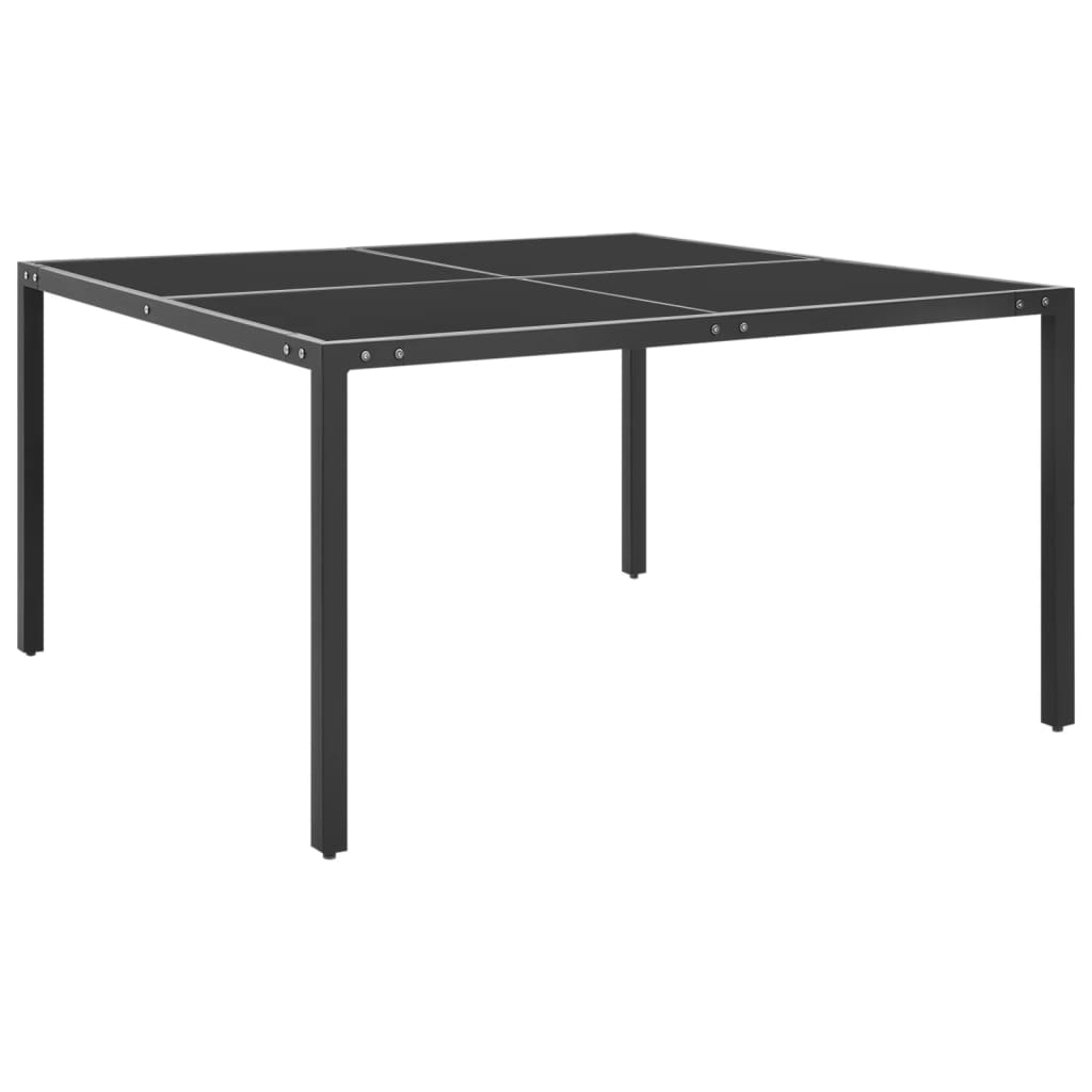 8720286146316_a_en_hd_1 vidaXL Garden Table Anthracite 130x130x72 cm Steel and Glass - Image 1