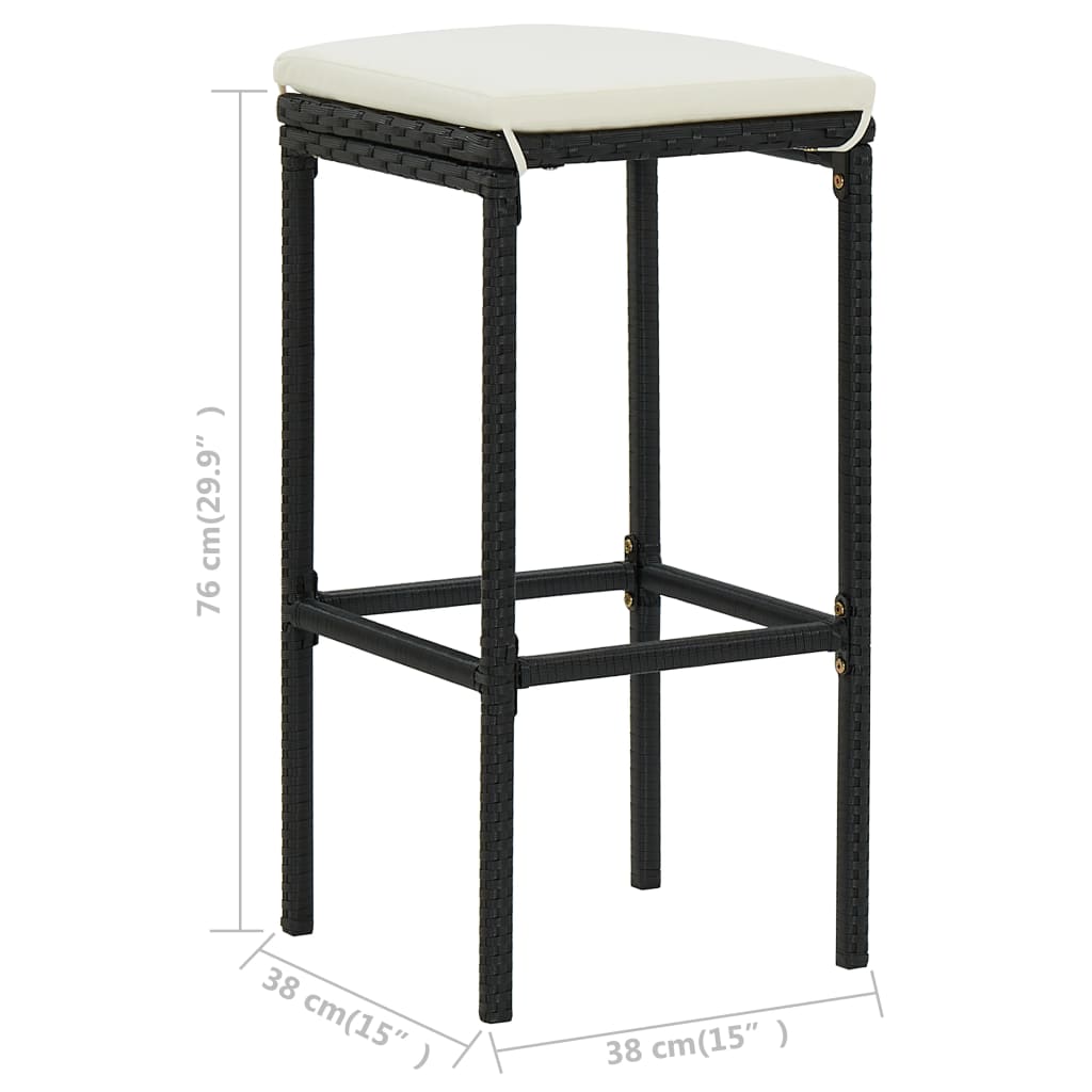 8720286146521_g_en_hd_7 vidaXL Bar Stools with Cushions 6 pcs Black Poly Rattan - Image 8