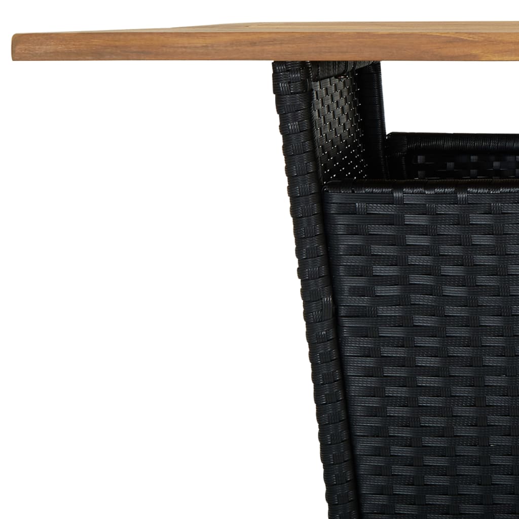 8720286146682_g_en_hd_4 vidaXL Bar Table Black 80x80x110 cm Poly Rattan and Solid Acacia Wood - Image 6