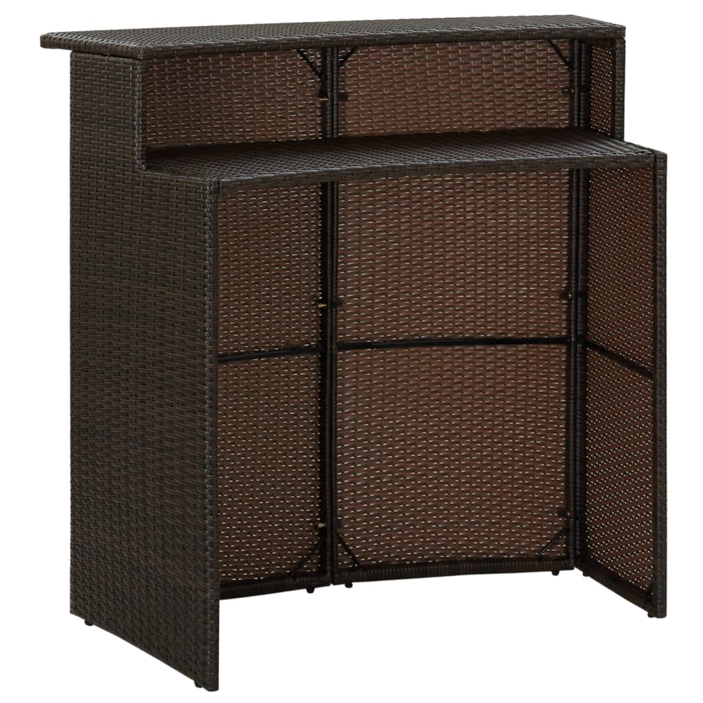 8720286146705_g_en_hd_2 vidaXL Garden Bar Table Brown 120x55x110 cm Poly Rattan - Image 3