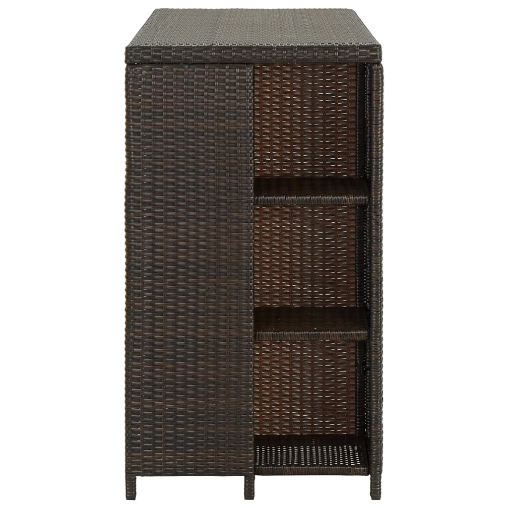 8720286146781_g_en_hd_2 vidaXL Bar Table with Storage Rack Brown 120x60x110 cm Poly Rattan - Image 3