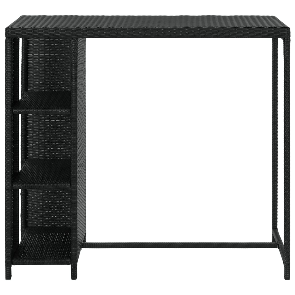 8720286146798_g_en_hd_1 vidaXL Bar Table with Storage Rack Black 120x60x110 cm Poly Rattan - Image 2