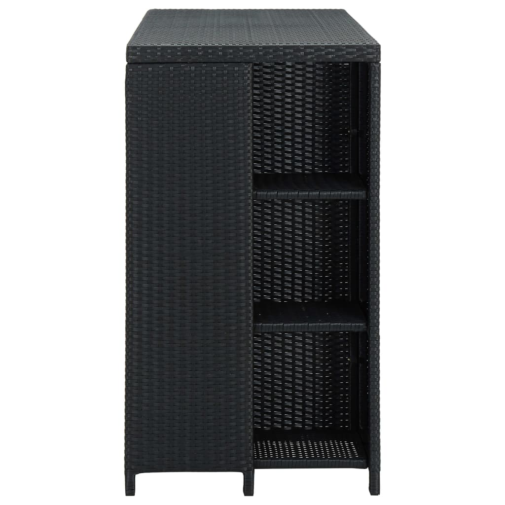 8720286146798_g_en_hd_2 vidaXL Bar Table with Storage Rack Black 120x60x110 cm Poly Rattan - Image 3