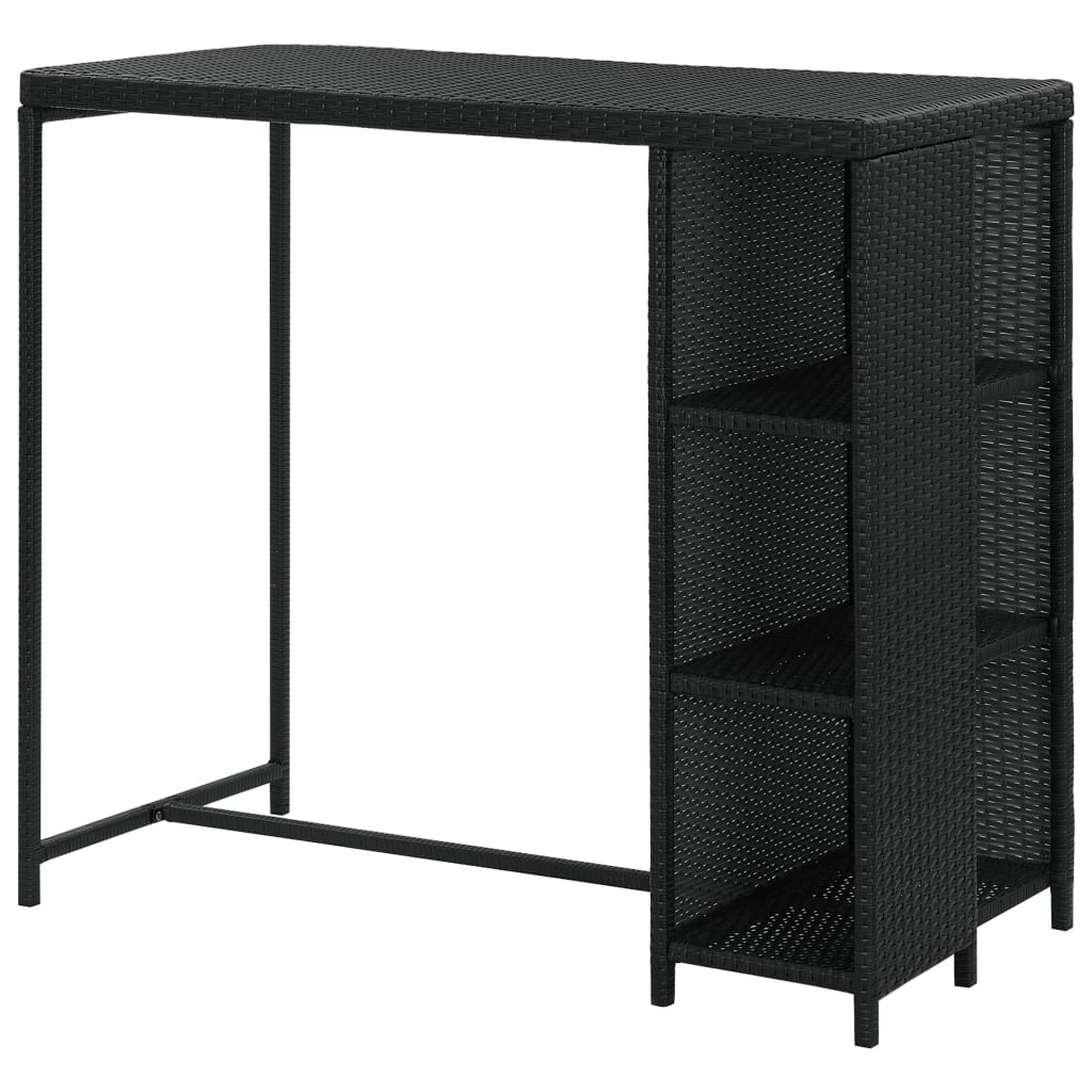 8720286146798_g_en_hd_3 vidaXL Bar Table with Storage Rack Black 120x60x110 cm Poly Rattan - Image 4