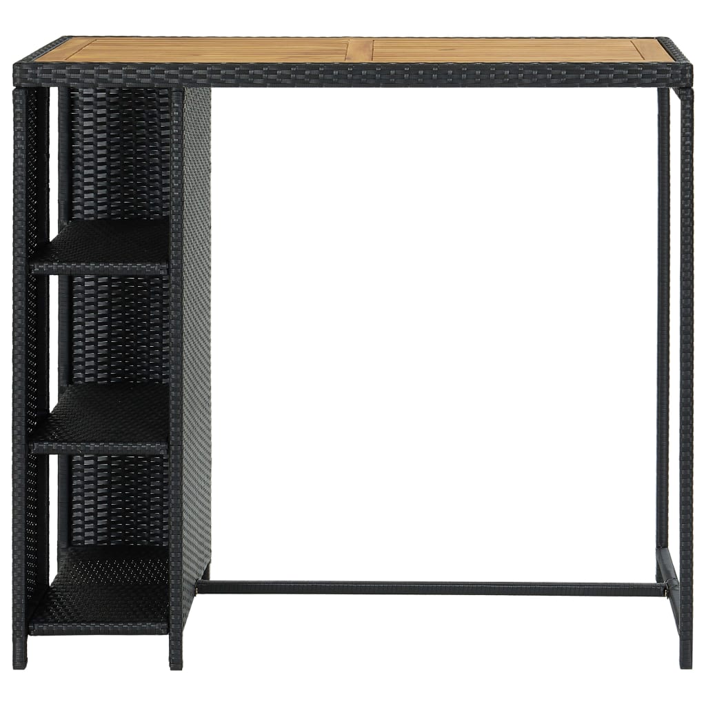 8720286146811_g_en_hd_1 vidaXL Bar Table with Storage Rack Black 120x60x110 cm Poly Rattan - Image 2