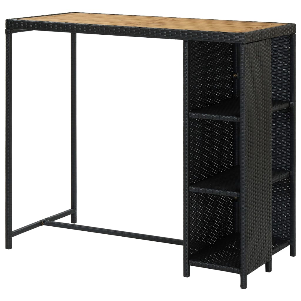 8720286146811_g_en_hd_3 vidaXL Bar Table with Storage Rack Black 120x60x110 cm Poly Rattan - Image 4