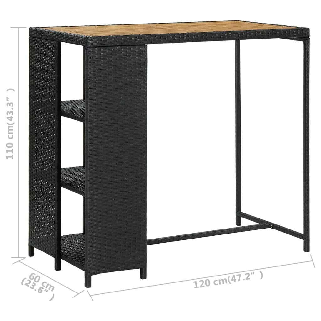 8720286146811_g_en_hd_6 vidaXL Bar Table with Storage Rack Black 120x60x110 cm Poly Rattan - Image 7