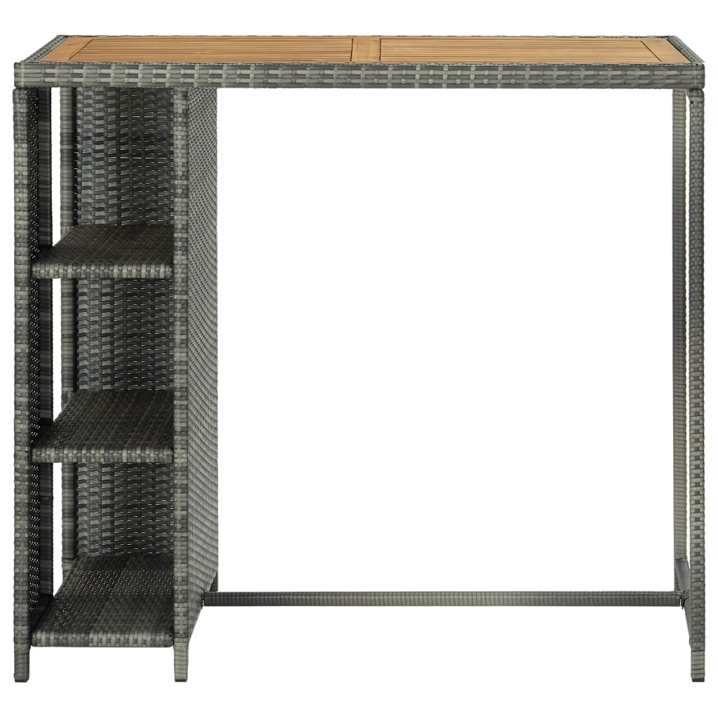 8720286146828_g_en_hd_1 vidaXL Bar Table with Storage Rack Grey 120x60x110 cm Poly Rattan - Image 2