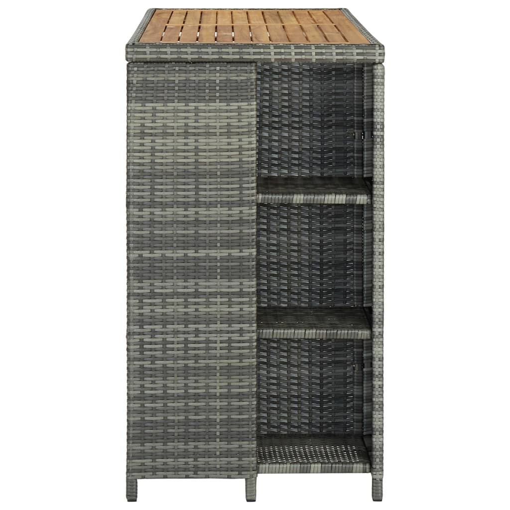 8720286146828_g_en_hd_2 vidaXL Bar Table with Storage Rack Grey 120x60x110 cm Poly Rattan - Image 3