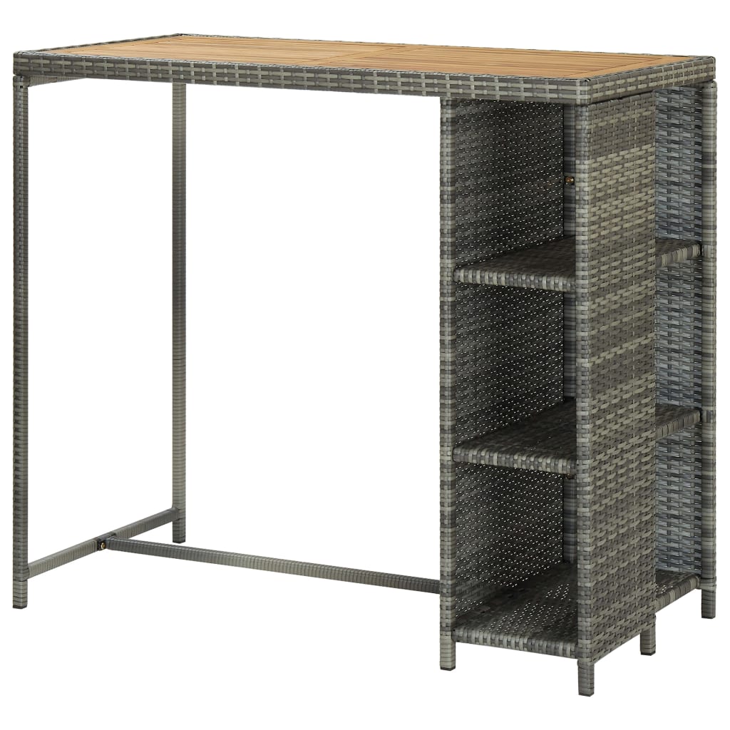 8720286146828_g_en_hd_3 vidaXL Bar Table with Storage Rack Grey 120x60x110 cm Poly Rattan - Image 4