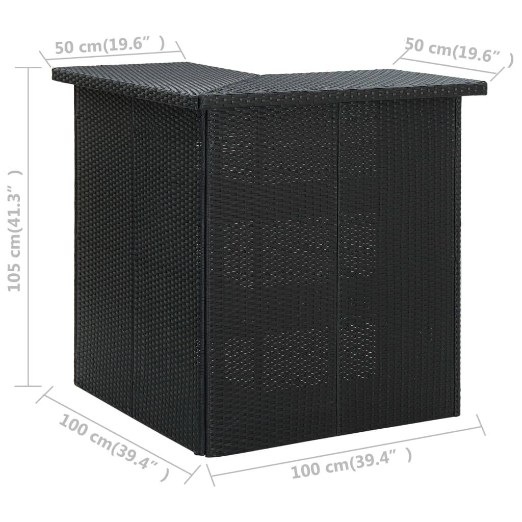 8720286146842_g_en_hd_6 vidaXL Corner Bar Table Black 100x50x105 cm Poly Rattan - Image 7