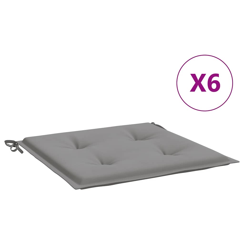 8720286147184_a_en_hd_1 vidaXL Garden Chair Cushions 6 pcs Grey 40x40x4 cm Oxford Fabric - Image 2