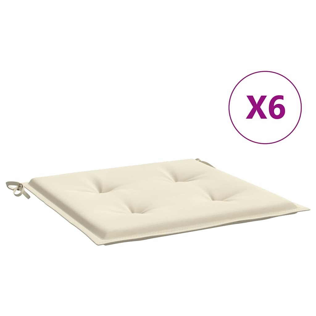 8720286147207_a_en_hd_1 vidaXL Garden Chair Cushions 6 pcs Cream 40x40x4 cm Oxford Fabric - Image 2
